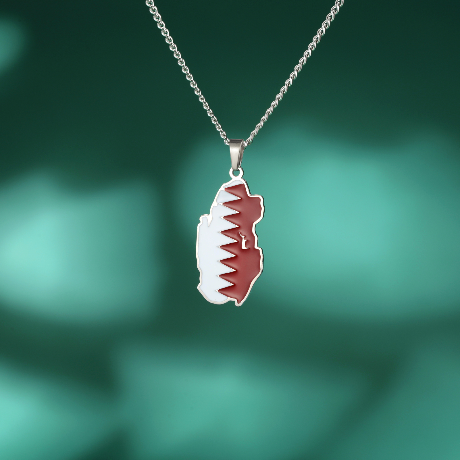 Qatar Map Necklace Qatari Flag - Women Fashion Qatar avis et prix