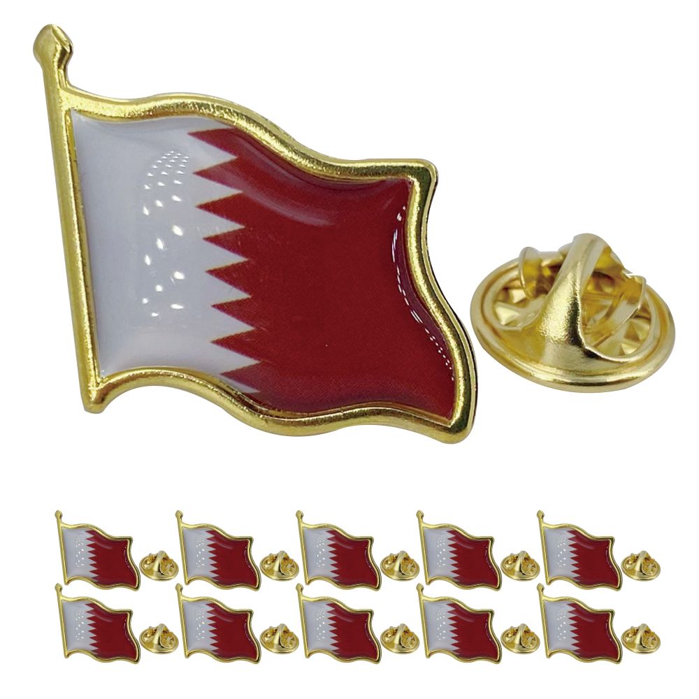 Qatar Flag Lapel Pin - Enamel  - Women Fashion Qatar avis et prix
