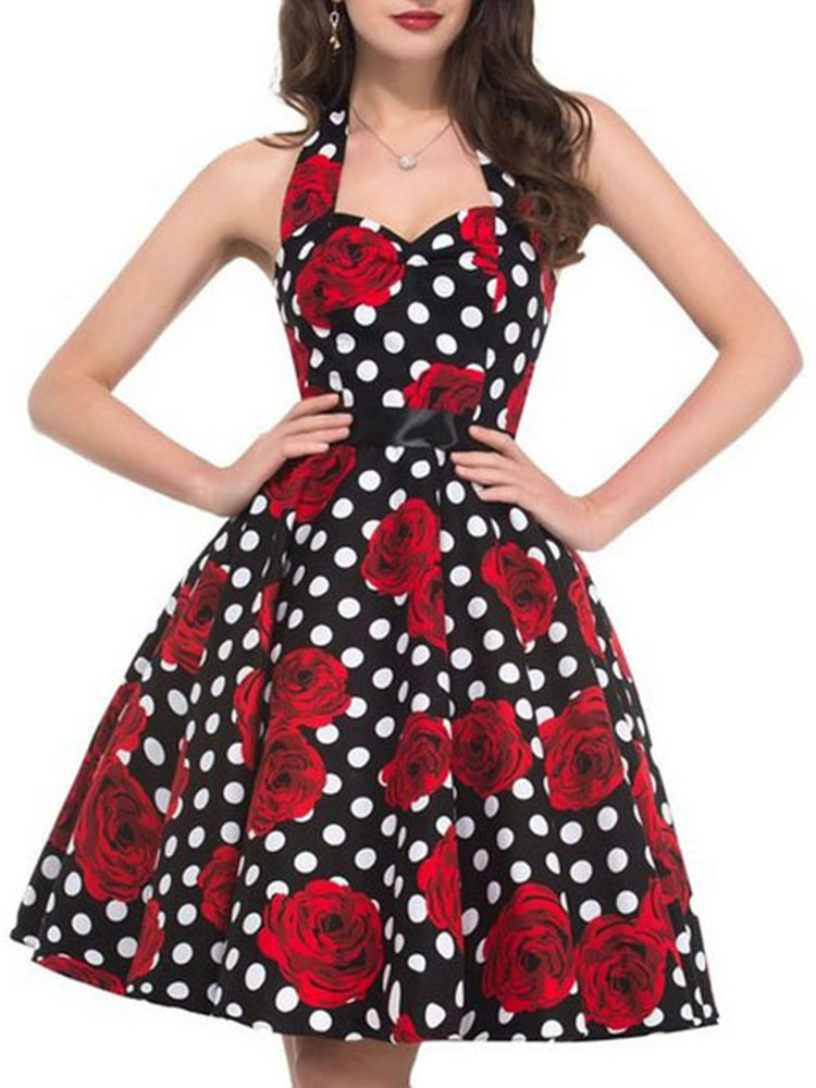 Women Summer Polka Dot Vintage - Women'S Fashion From The 60S avis et prix