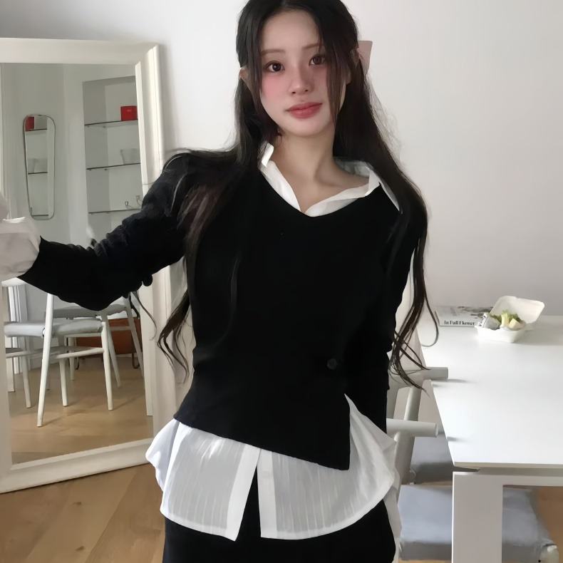 Dongda Gate New Fashionable Ve - Ribbed Knit Sweater avis et prix