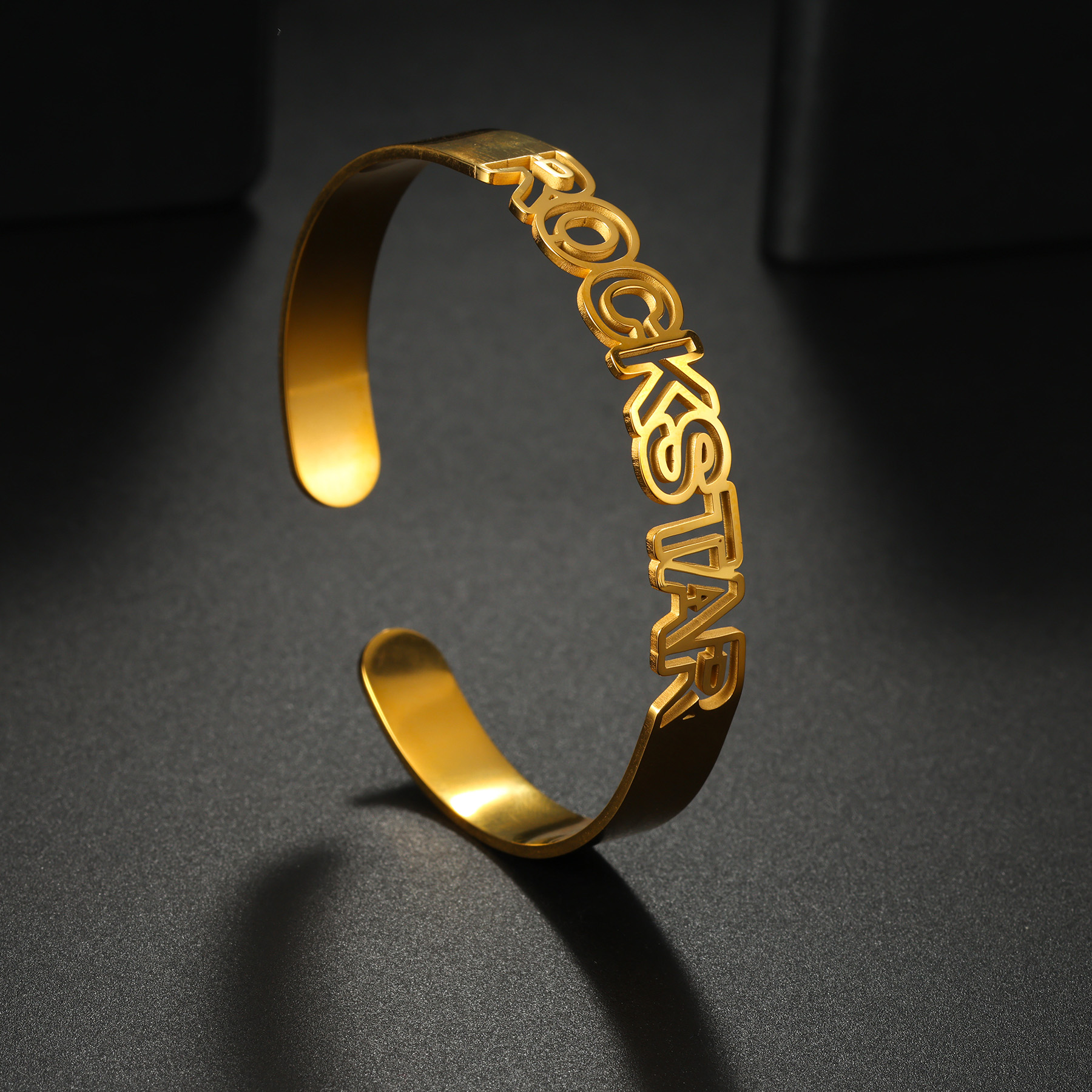 Diamon Customized Hollow Name  - Women'S Fashion Rings Gold avis et prix