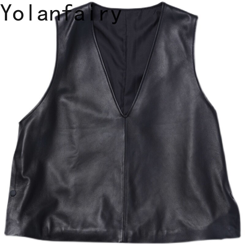 YOLANFAIRY Women Genuine Sheep - Women'S Fashion Gilet avis et prix
