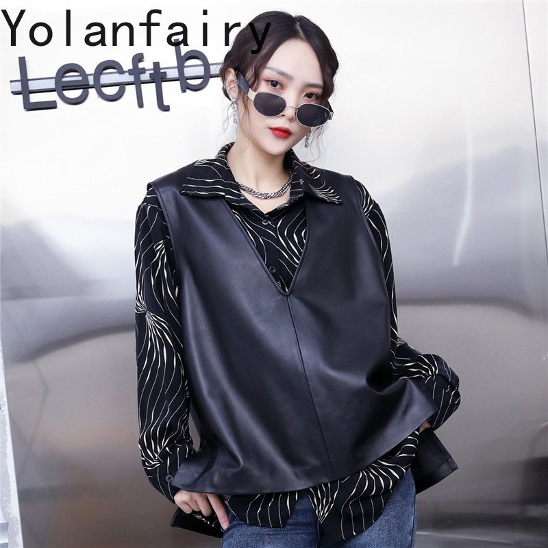 YOLANFAIRY Women Genuine Sheep - Women'S Fashion Gilet avis et prix