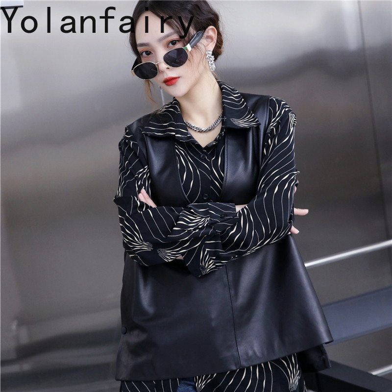 YOLANFAIRY Women Genuine Sheep - Women'S Fashion Gilet avis et prix