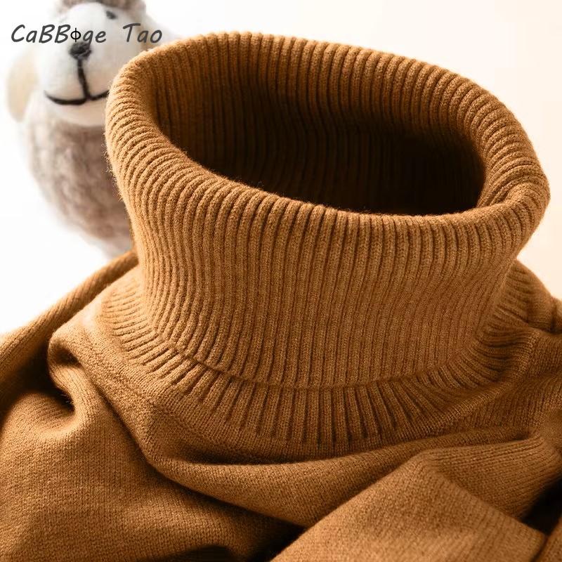 Mens Turtleneck Sweater Slim F - Ribbed Knit Sweater avis et prix