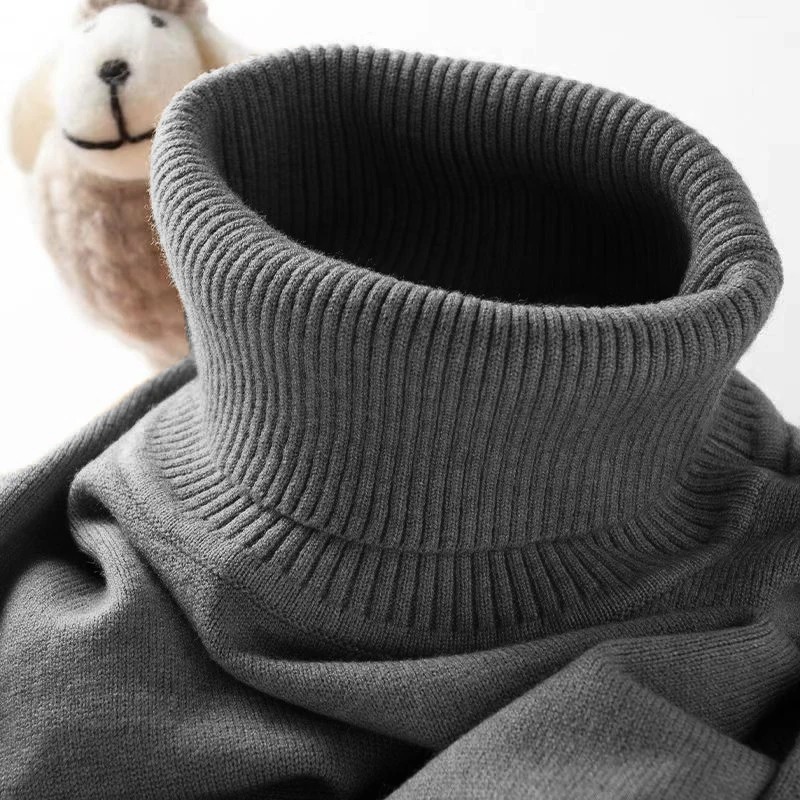 Mens Turtleneck Sweater Slim F - Ribbed Knit Sweater avis et prix