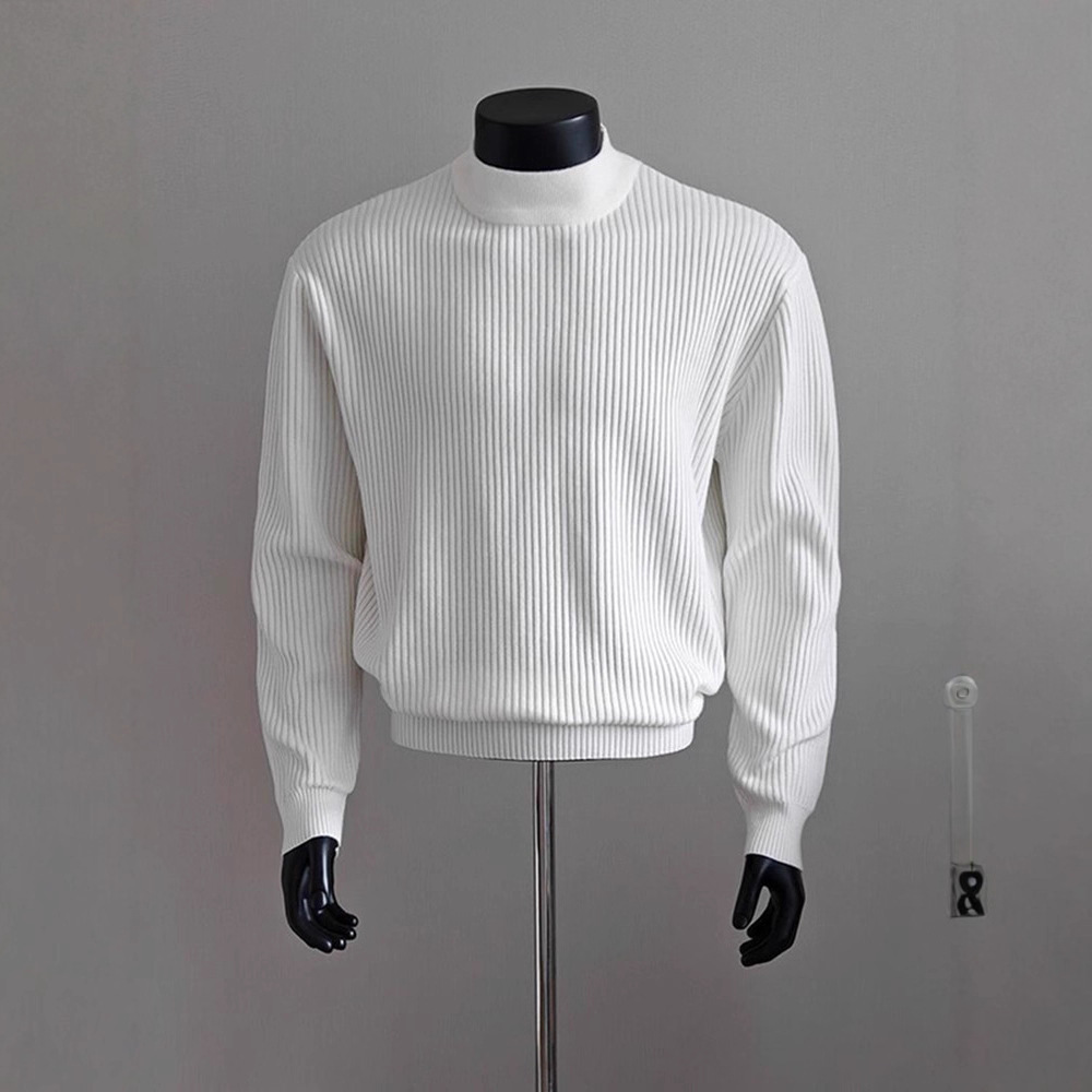 Man Base Layer 2026 Spring Men - Ribbed Knit Sweater avis et prix