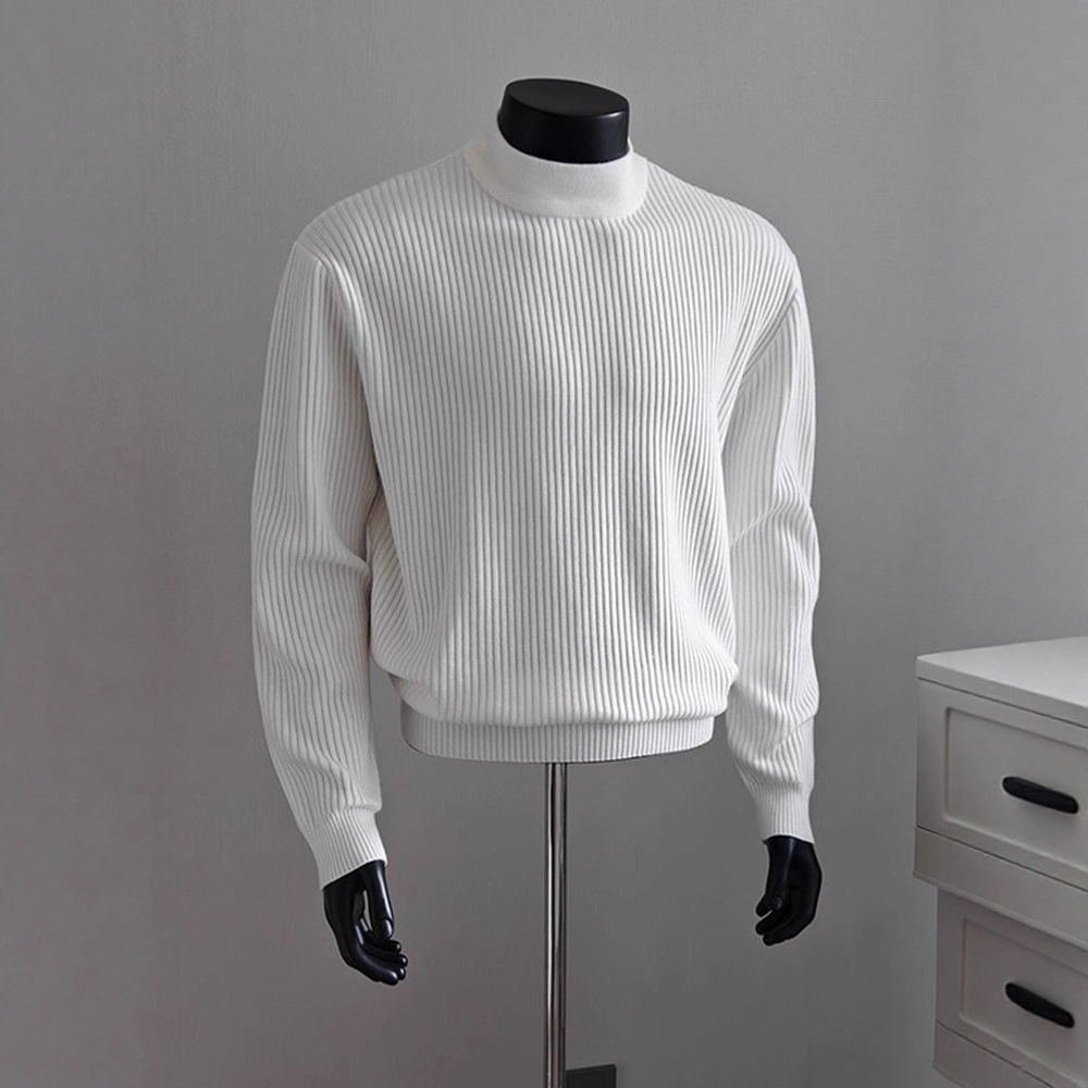 Man Base Layer 2026 Spring Men - Ribbed Knit Sweater avis et prix