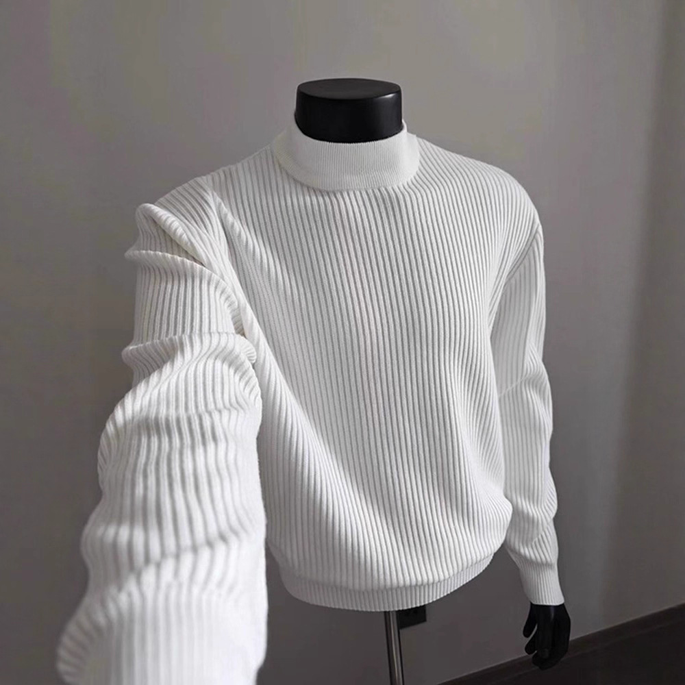 Man Base Layer 2026 Spring Men - Ribbed Knit Sweater avis et prix
