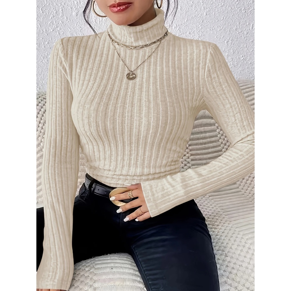 Plus Size 1XL-5XL Women's Slim - Ribbed Knit Sweater avis et prix