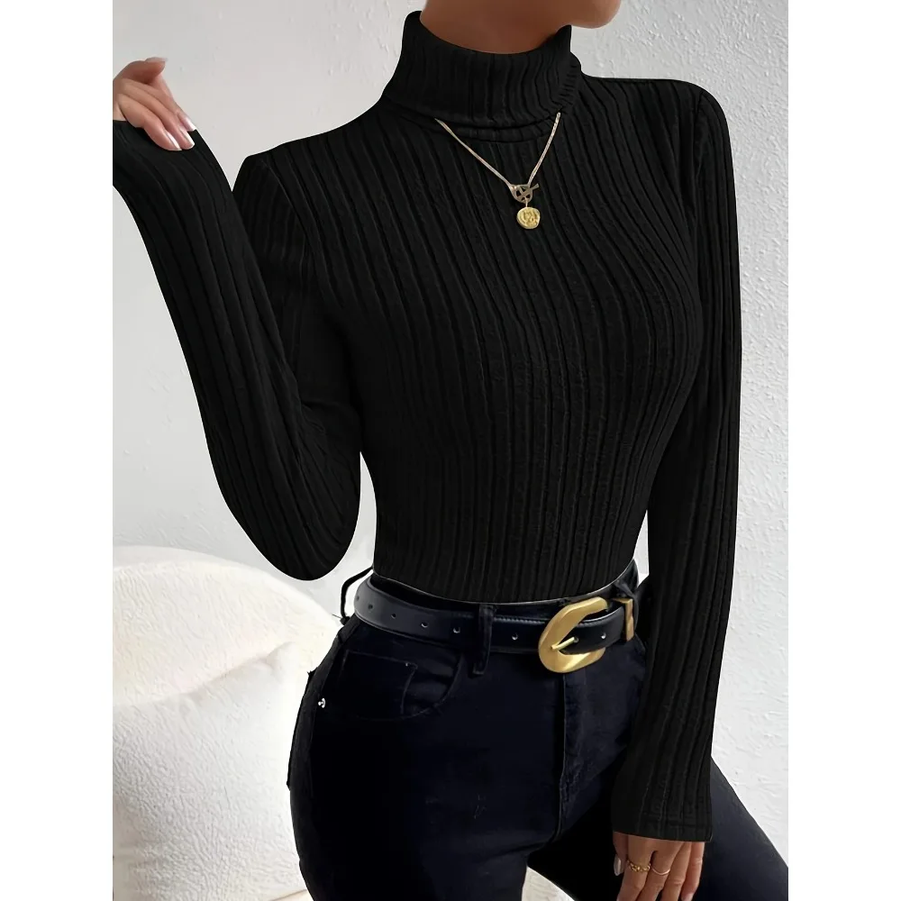 Plus Size 1XL-5XL Women's Slim - Ribbed Knit Sweater avis et prix