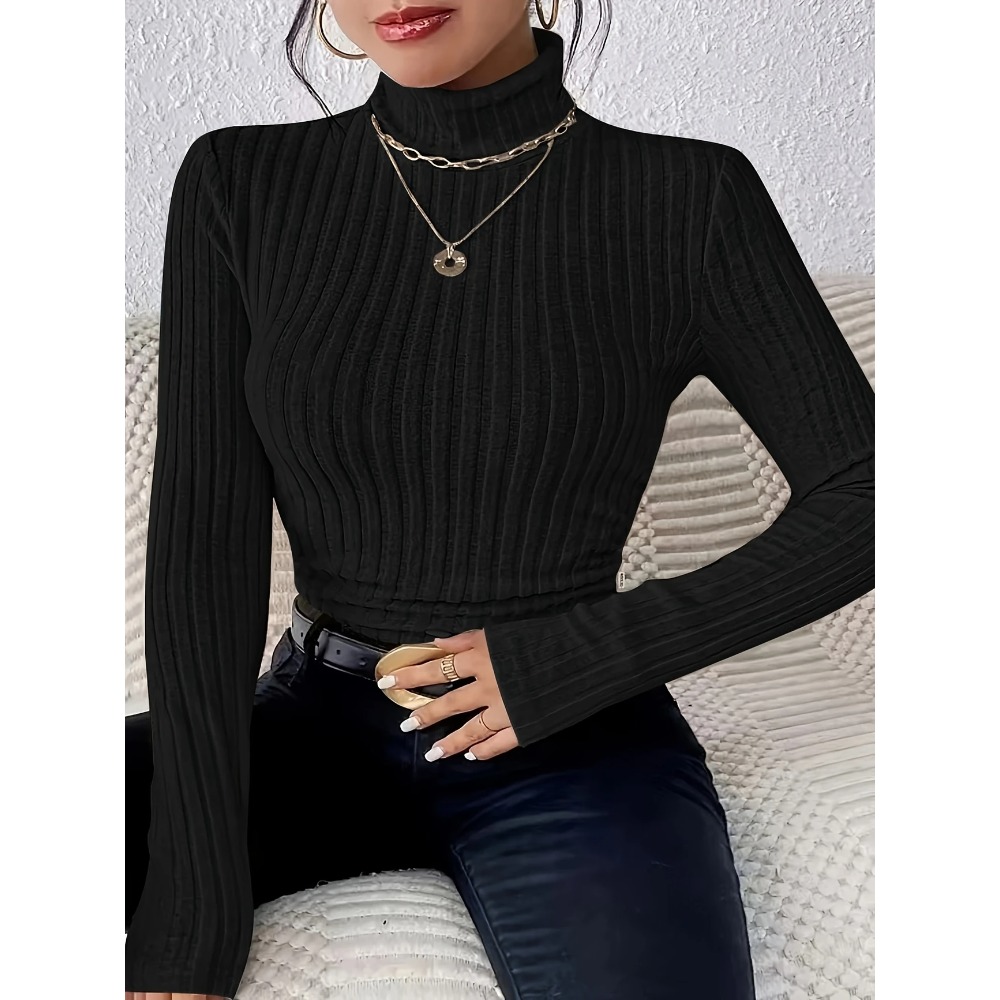 Plus Size 1XL-5XL Women's Slim - Ribbed Knit Sweater avis et prix