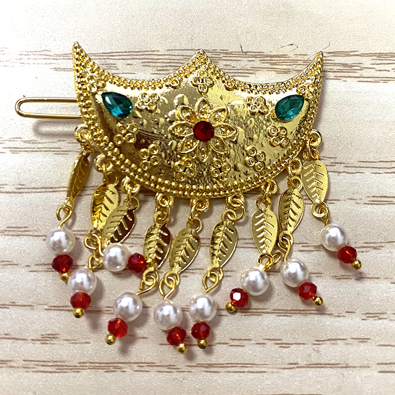 Ethiopian hair clip, emerald,  - Women Fashion Qatar avis et prix