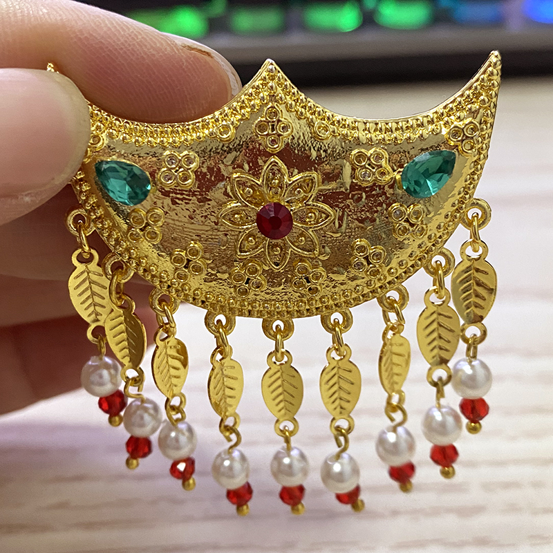 Ethiopian hair clip, emerald,  - Women Fashion Qatar avis et prix