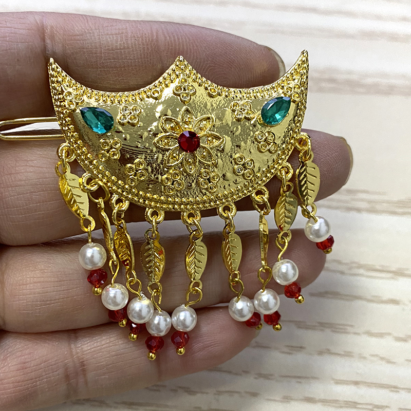 Ethiopian hair clip, emerald,  - Women Fashion Qatar avis et prix