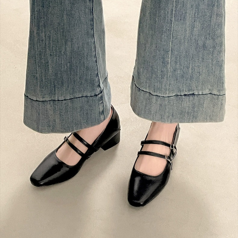 Square Toe Low Heel Women Silv - Women'S Fashion Belts avis et prix
