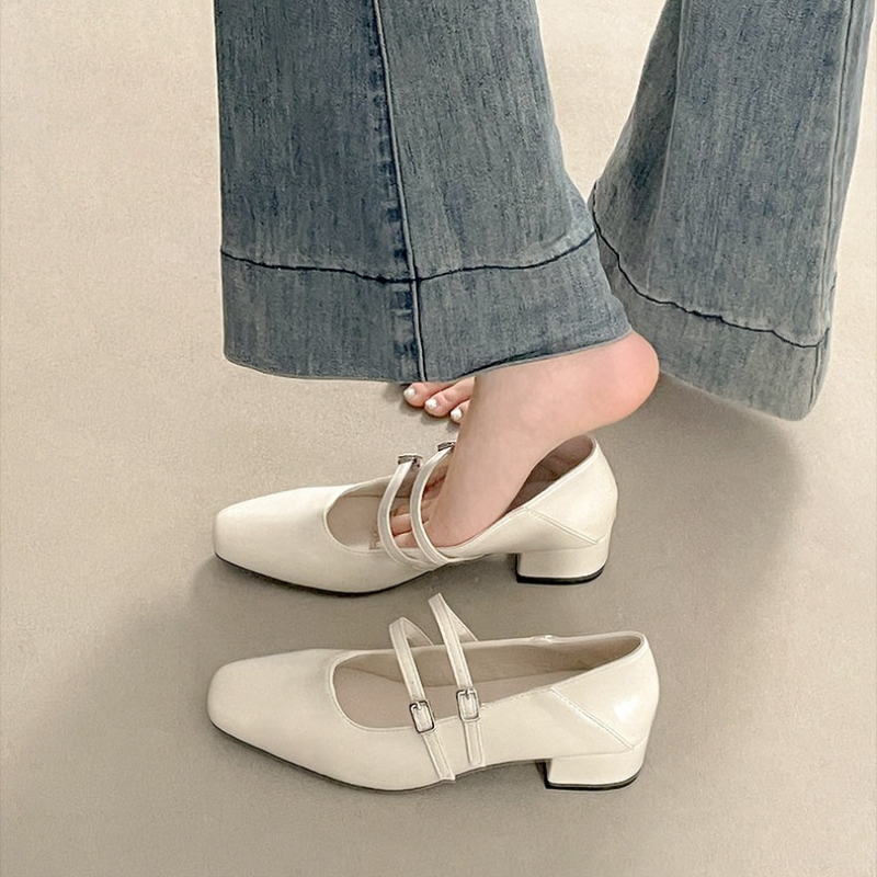 Square Toe Low Heel Women Silv - Women'S Fashion Belts avis et prix