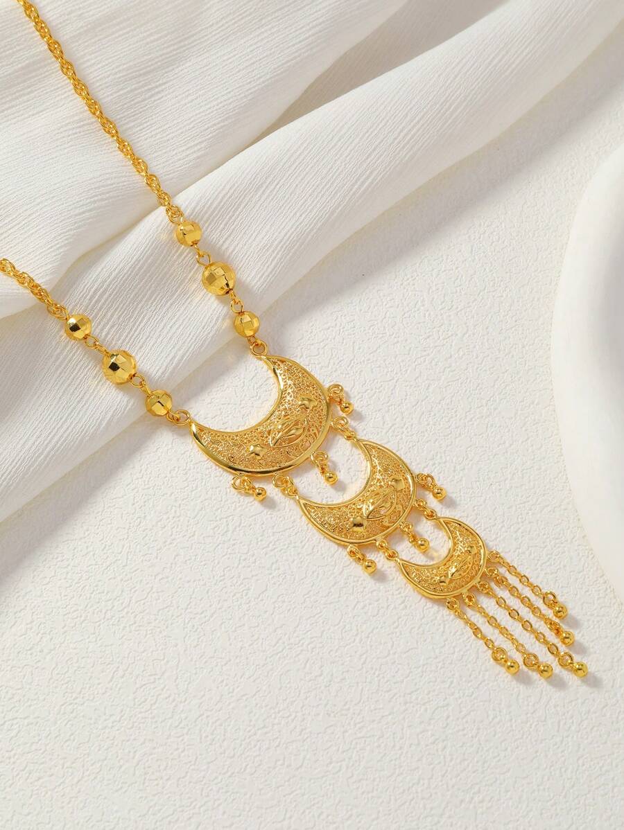 Elegant Gold-Tone Crescent Moo - Women'S Fashion Layering avis et prix