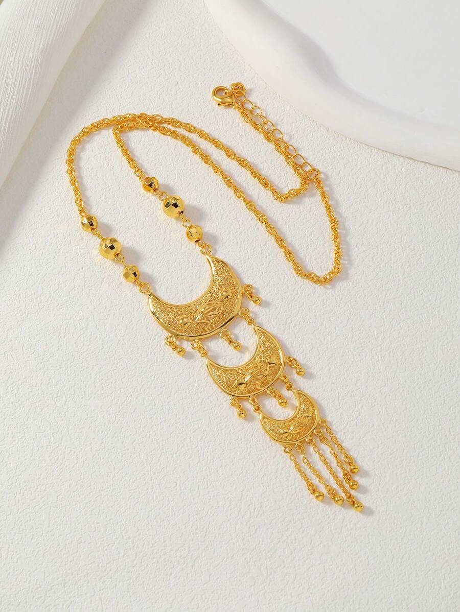 Elegant Gold-Tone Crescent Moo - Women'S Fashion Layering avis et prix