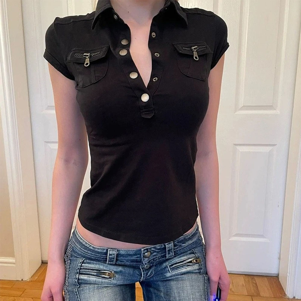 Women T Shirt Black Gothic 90s - Women'S Fashion From The 90S avis et prix