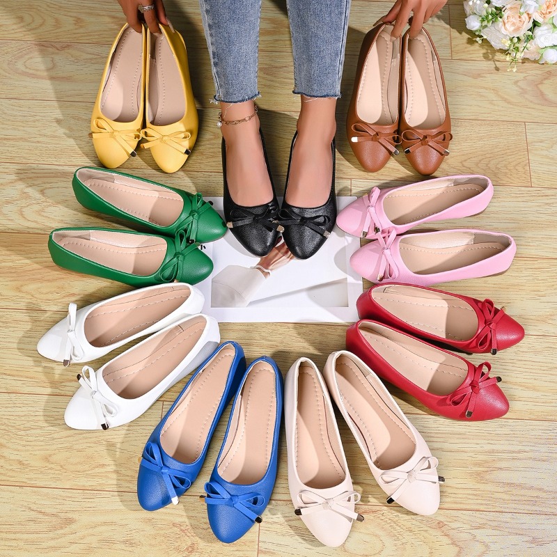 Bow Shallow Mouth Soft Sole Co - Women'S Fashion Walking Shoes avis et prix