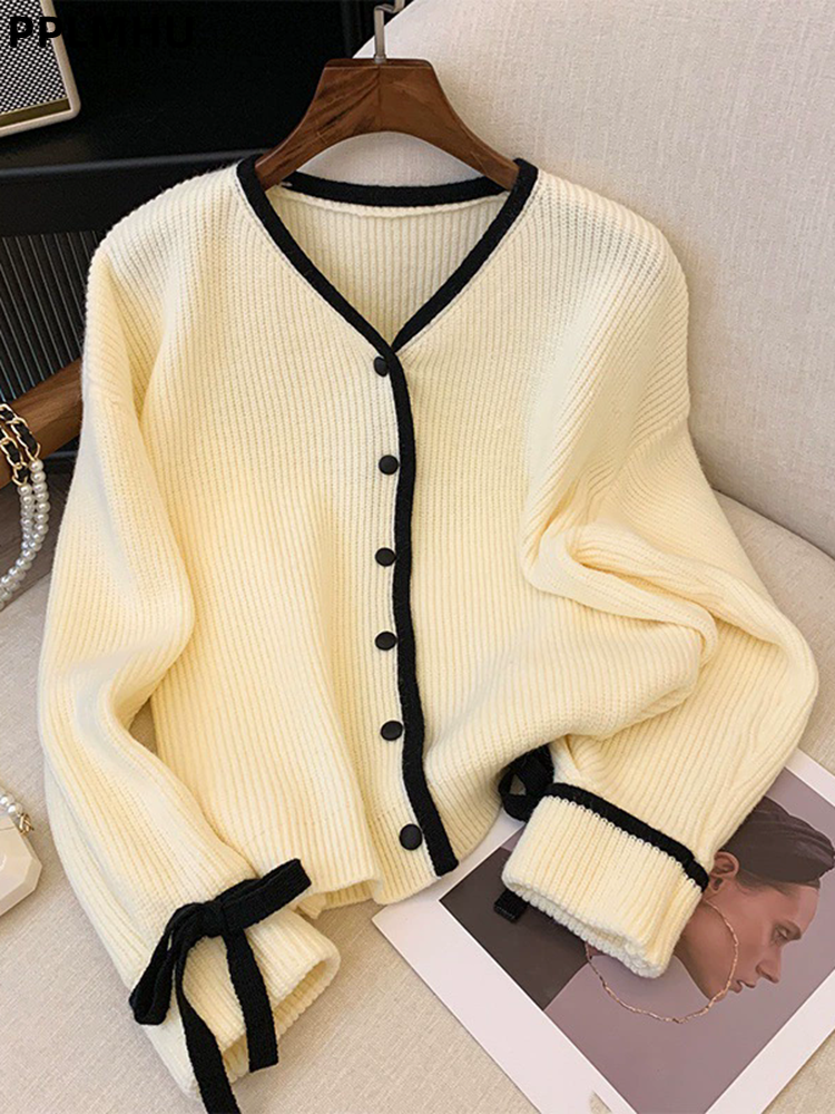 Baggy Striped V-Neck Knitted C - Women'S Fashion Gilet avis et prix