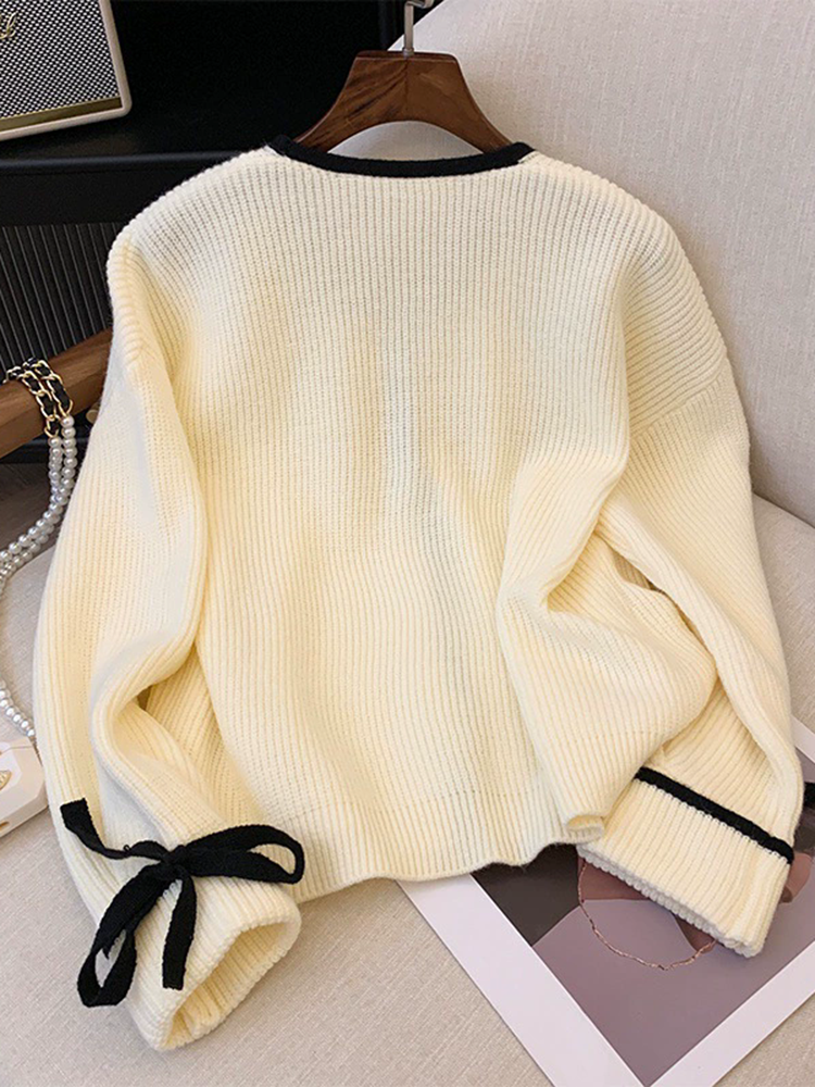Baggy Striped V-Neck Knitted C - Women'S Fashion Gilet avis et prix