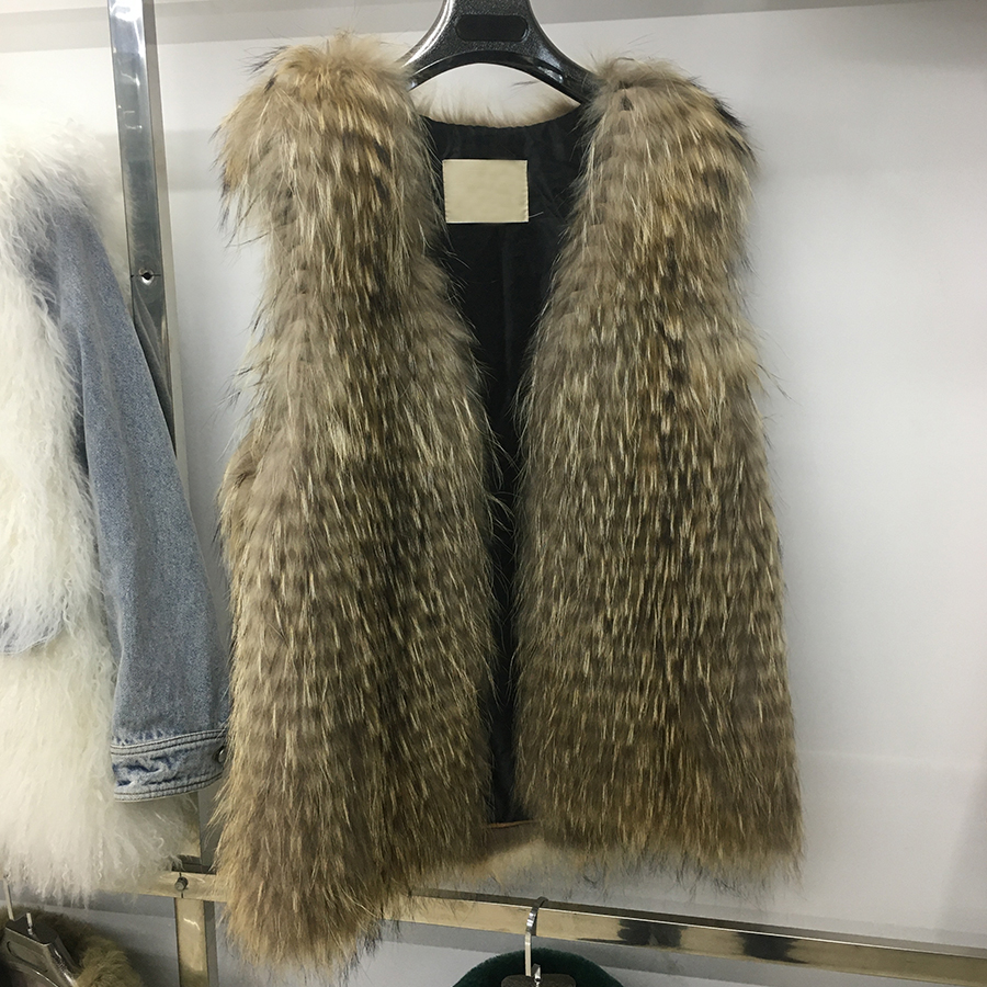 Real Raccoon Fur Vest Women Wa - Women'S Fashion Gilet avis et prix