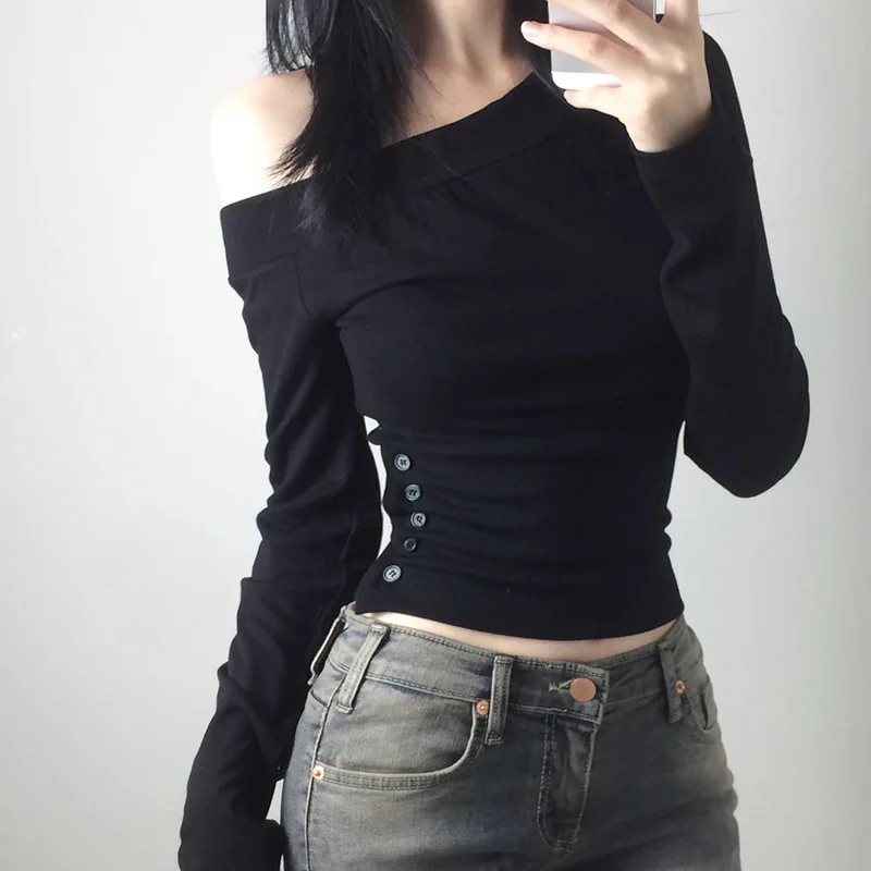 Y2K Vintage Pleated Button T-S - Women'S Fashion Tops avis et prix