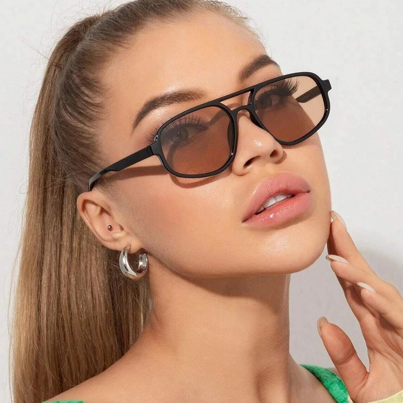 New Retro Double Bridge Sungla - Women Fashion Glasses avis et prix