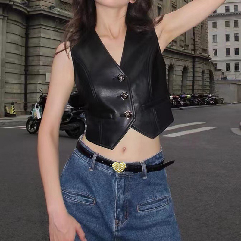 Leather Gilet Women 2026 Summe - Women'S Fashion Gilet avis et prix
