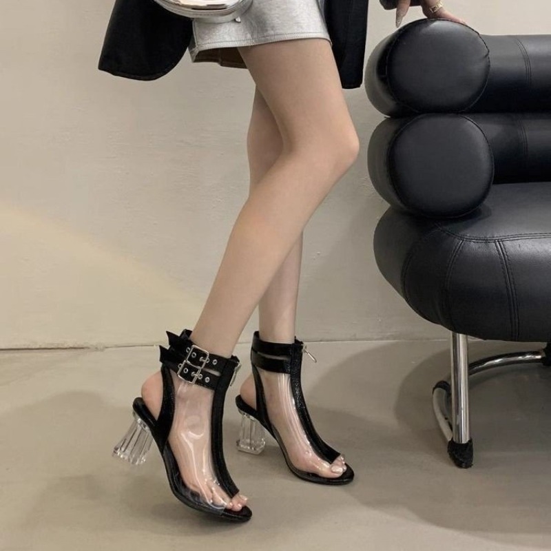 Crystal Heel Zip Sandals Summe - Women'S Fashion Belts avis et prix