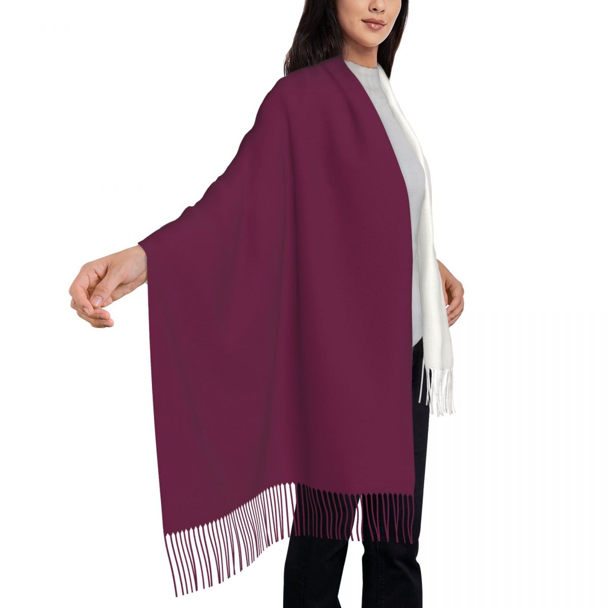 Qatar Flag Women's Tassel Shaw - Women Fashion Qatar avis et prix
