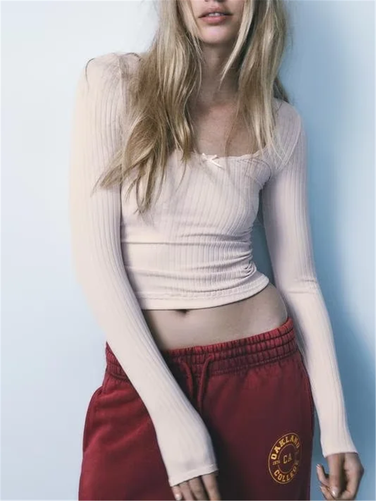 Fall Clothes Long Sleeve Top K - Ribbed Knit Sweater avis et prix