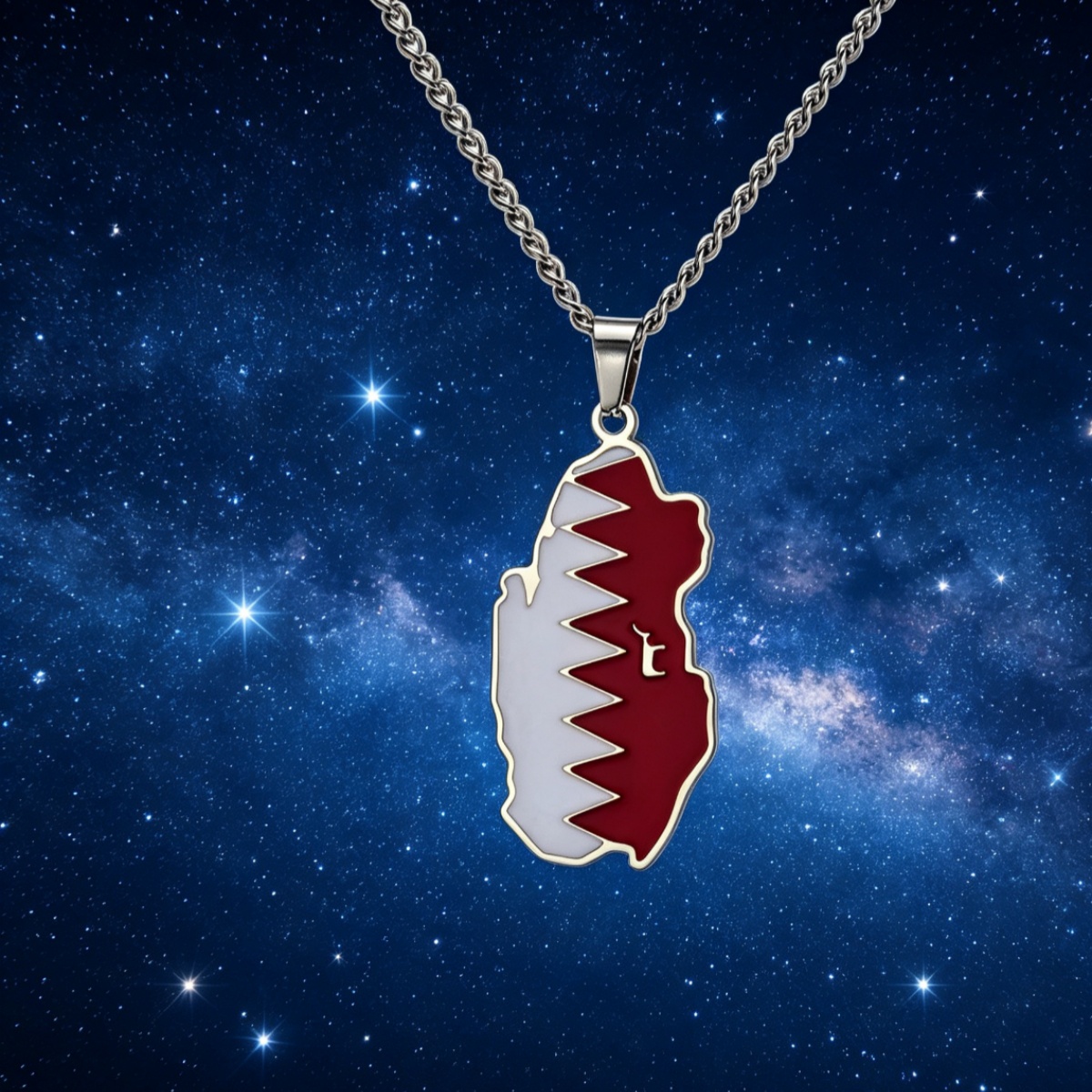 Drip Oil Qatar Map Necklace Fo - Women Fashion Qatar avis et prix